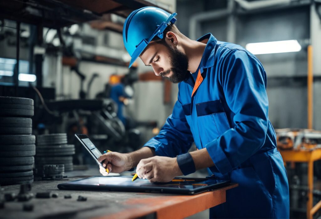 industrial mechanic working